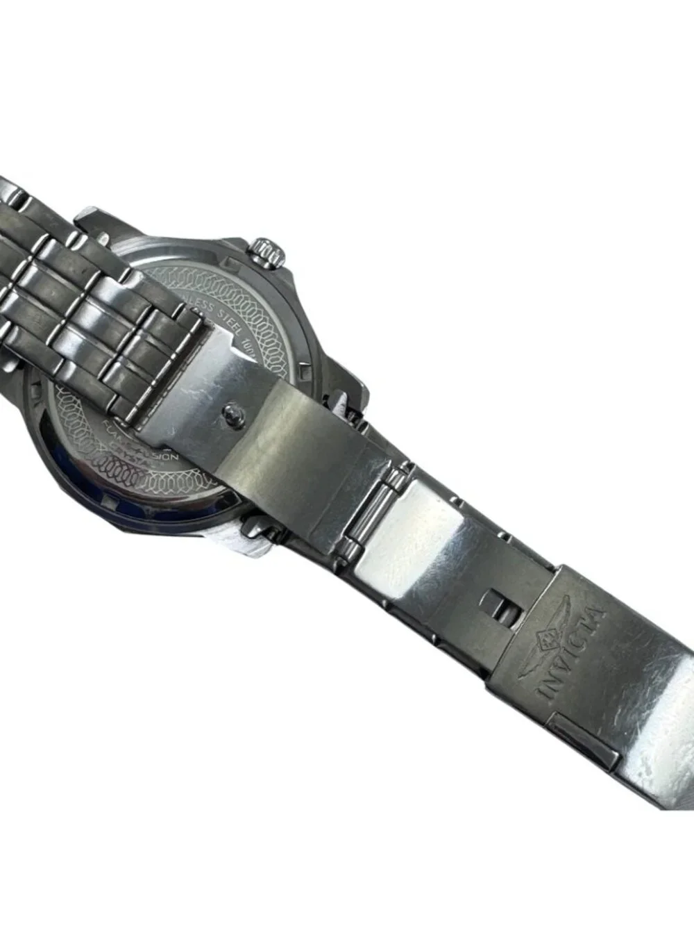 Invicta Quartz Wrist Watch 6607 Japan Movement Blue Face Stainless Steel Date